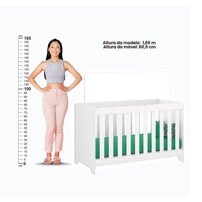 Berço Multifuncional 3x1+ Cômoda Ditália 6 Gavetas BBI-51 DM-217