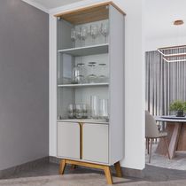 Cristaleira 4 Portas Madri 180x70 Cm Bechara Off White Cinamomo