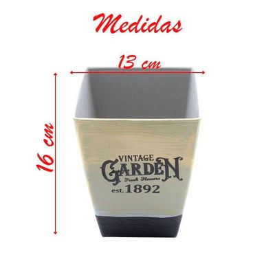 Kit 10 Mini Vasos De Planta Cachepot Estampados Decorados 16cm