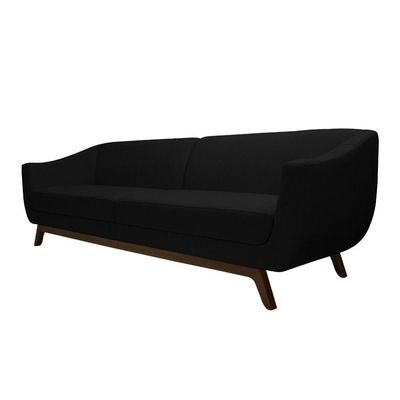 Sofá Boomer 230 cm Corano Preto - Gran Belo
