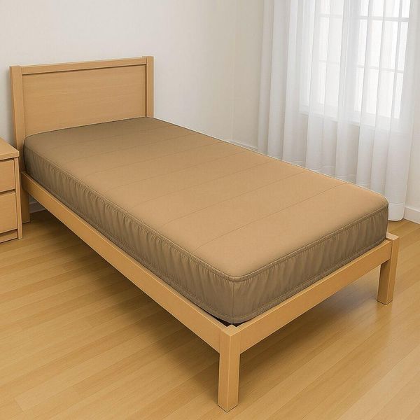 Capa Colchão Solteiro Impermeável Hospitalar Com Zíper - Bege 78x188x20cm