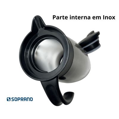 Bule Térmico Soprano 1,5 Lt Aço Inox Com Gatilho Prateado