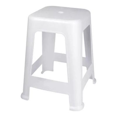 Banqueta Plástica Mor Modelo Bela Vista Suporta Até 120 Kg Cor Branca