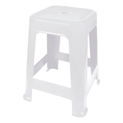 Banqueta Plástica Mor Modelo Bela Vista Suporta Até 120 Kg Cor Branca