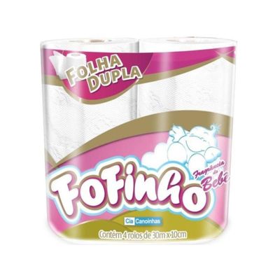 Papel Higiênico Fofinho Dupla 05 Pct C/4 Rolos Cheiro Bebe