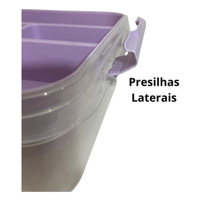 Caixa Organizadora Bijouterias Multiuso Plasvale 05 Lt Lilas