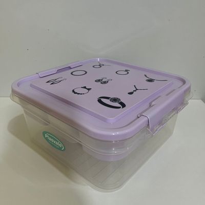 Caixa Organizadora Bijouterias Multiuso Plasvale 05 Lt Lilas