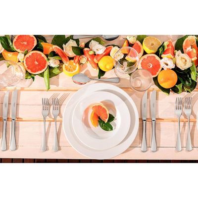 Conjunto com 6 Pratos Fundos Tramontina Maria Augusta em Porcelana 23 cm - Branco