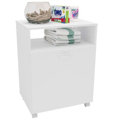 Balcão Multiuso Politorno Palma com 1 Gaveta Basculante e Nicho - Branco