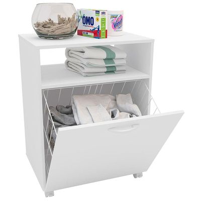 Balcão Multiuso Politorno Palma com 1 Gaveta Basculante e Nicho - Branco