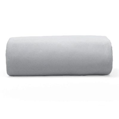 Lençol Buettner Queen Malha 100% Algodão Basic Liso com Elástico Prata
