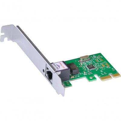 Placa De Rede 10/100/1000 Pci-E Prv1000E Com Suporte Low Pro