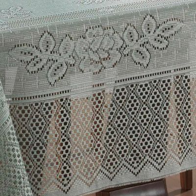 Toalha de Mesa Interlar Renda 100% Poliéster Retangular Color 150m x 220m 6 Lugares Pistache