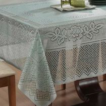 Toalha de Mesa Interlar Renda 100% Poliéster Retangular Color 150m x 220m 6 Lugares Pistache