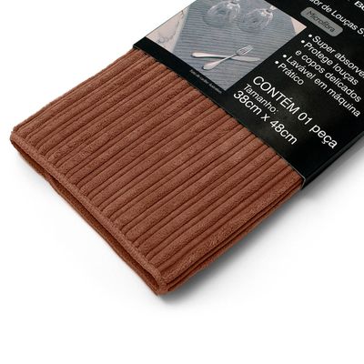 Escorredor de Louça Buettner Microfibra 80% Poliéster/20% Poliamida Cooking Stripes 38cm x 48cm Khaki