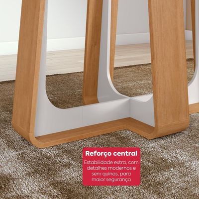 Conjunto Sala De Jantar Mesa Easy Pop 6 Cadeiras Seat