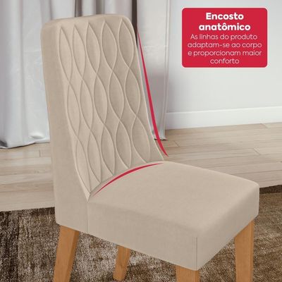 Conjunto Sala De Jantar Mesa Easy Pop 6 Cadeiras Seat