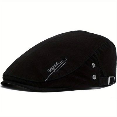 Boina Com Design De Estrela - Tecido Elegante E Não Elástico, Lavável Preto