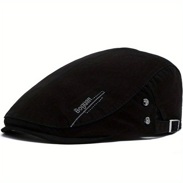 Boina Com Design De Estrela - Tecido Elegante E Não Elástico, Lavável Preto
