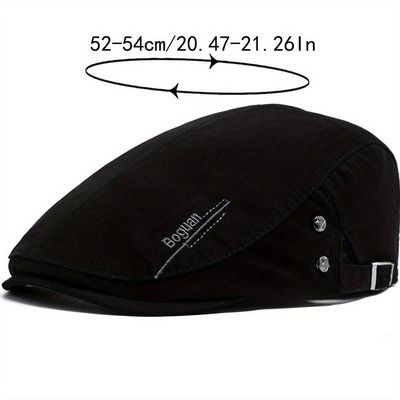 Boina Com Design De Estrela - Tecido Elegante E Não Elástico, Lavável Preto