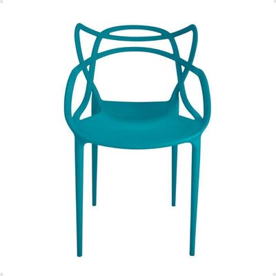 Kit 12 Cadeiras Allegra Empilhável Com Inmetro Magazine Decor - Turquesa