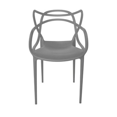 Kit 12 Cadeiras Allegra Empilhável Com Inmetro Magazine Decor - Cinza Escuro