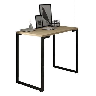 Mesa Escritório 90cm Estilo Industrial New Port F02 Nature - Mpozenato