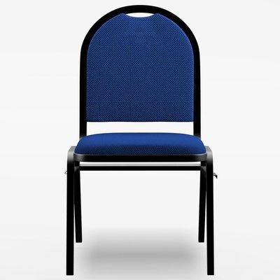 Kit 3 Cadeiras Hoteleiras Auditório Empilhável Linho M23 Azul - Mpozenato