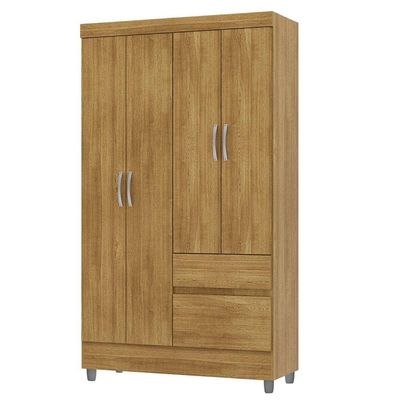 Guarda Roupa Solteiro 103cm Com 4 Portas Ideal Nature - Vila Rica