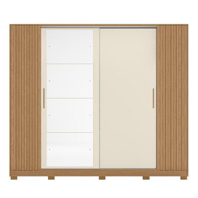 Guarda Roupa Casal 270cm 4 Espelhos Jacarandá Flex Off/freijó - Albatroz