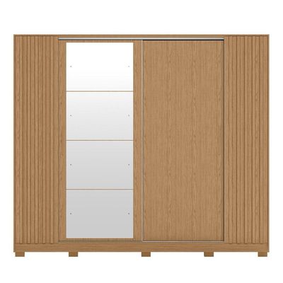 Guarda Roupa Casal 270cm 4 Espelhos Jacarandá Flex Off/freijó - Albatroz