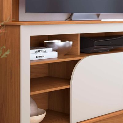 Estante Para Tv 65 Pol 160cm Braga Freijó/off White C05 - Mpozenato