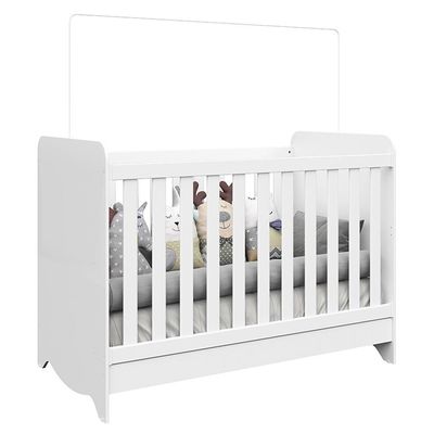 Berço Americano Ben 3 Em 1 Branco Brilho - Móveis Peroba