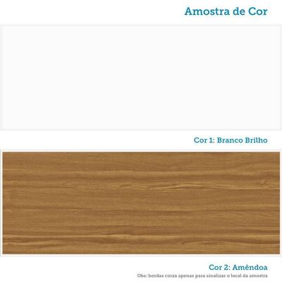 Berço Americano Ben 3 Em 1 Branco Brilho/amêndoa Com Colchão Baby Physical - Móveis Peroba