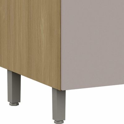Balcão De Cozinha Com Tampo 60cm 2 Portas Freijó/cinammon L01 - Mpozenato