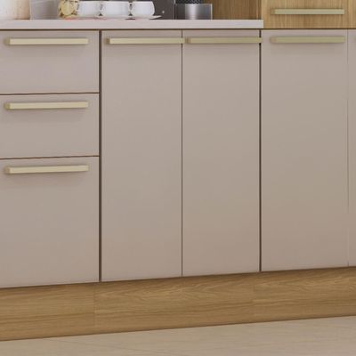 Balcão De Cozinha Com Tampo 60cm 2 Portas Freijó/cinammon L01 - Mpozenato