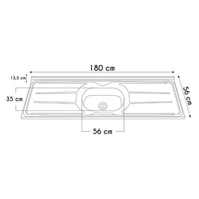 Armário De Cozinha Cp02 Com Pia 180cm Pérola Z34 Branco - Mpozenato