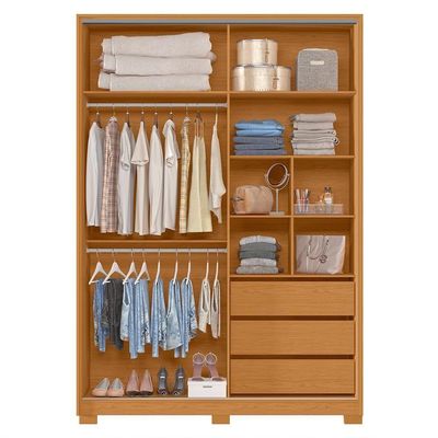 Guarda Roupa Frizatto 2 Portas Deslizantes Flex Cinamomo Com Espelho - Móveis Albatroz Cinamomo
