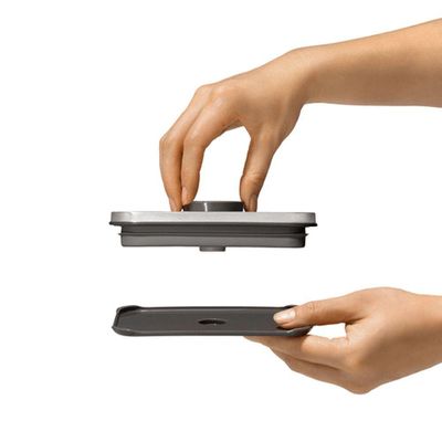 Pote Hermético Quadrado Steel Pop 2,6 Litros Oxo
