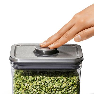 Pote Hermético Quadrado Steel Pop 0,4 Litros Oxo