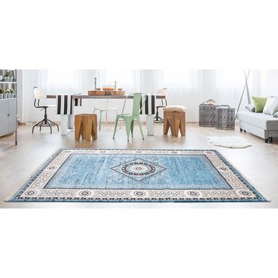 Tapete Para Sala Belga Bruxelas 9 Azul 2,00x2,50m - Edantex