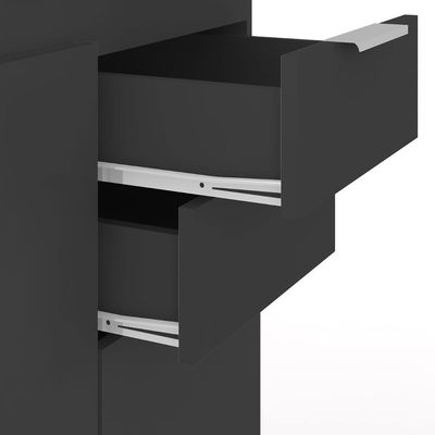 Armário De Cozinha Cp01 Para Pia 180cm Pérola Z34 Preto - Mpozenato