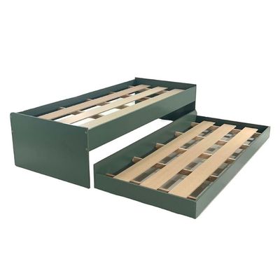 Cama Solteiro Bicama Ditália Com Colchões Cm-20 Verde Oliva
