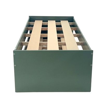 Cama Solteiro Bicama Ditália Com Colchões Cm-20 Verde Oliva