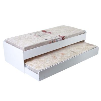 Cama Solteiro Bicama Ditália Com Colchões Cm-20 Branco