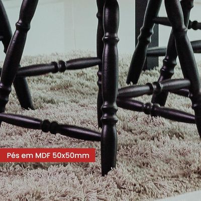 Kit Cadeira Ditália Madeira Maciça Eucalipto 2 Unidades Preto