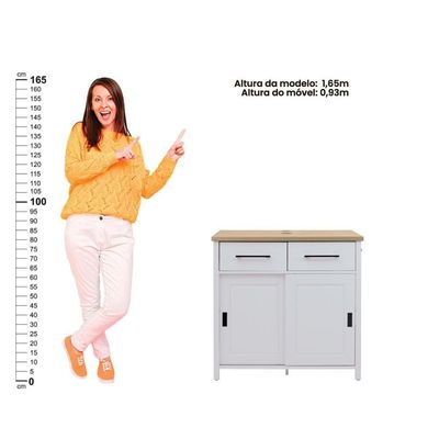 Gabinete Armário Banheiro Ditália Bn-04 Cinza