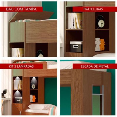 Beliche Ditália Cama Auxiliar Com Kit Luz Cm-15 Diamond