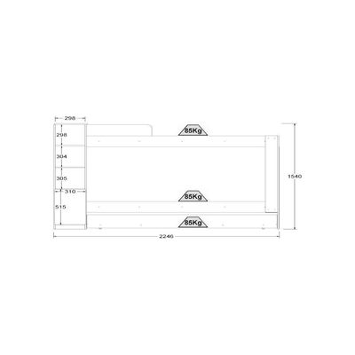 Beliche Ditália Cama Auxiliar Com Colchões + Kit Luz Cm-15 Branco
