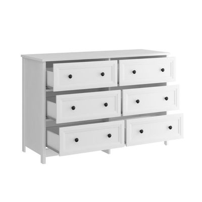Cômoda 6 Gavetas Com Divisoria Ditália Dm-217 Branco